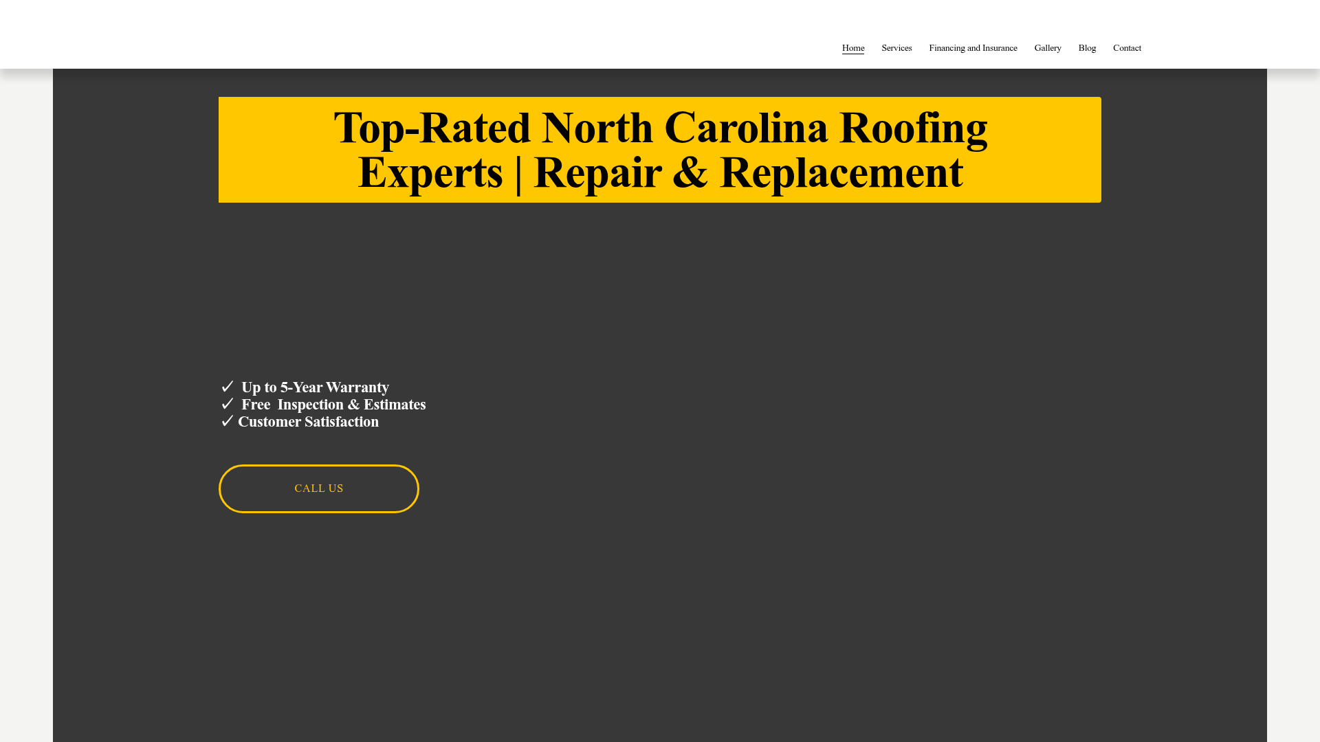 Vanguard Roofing — NC website preview